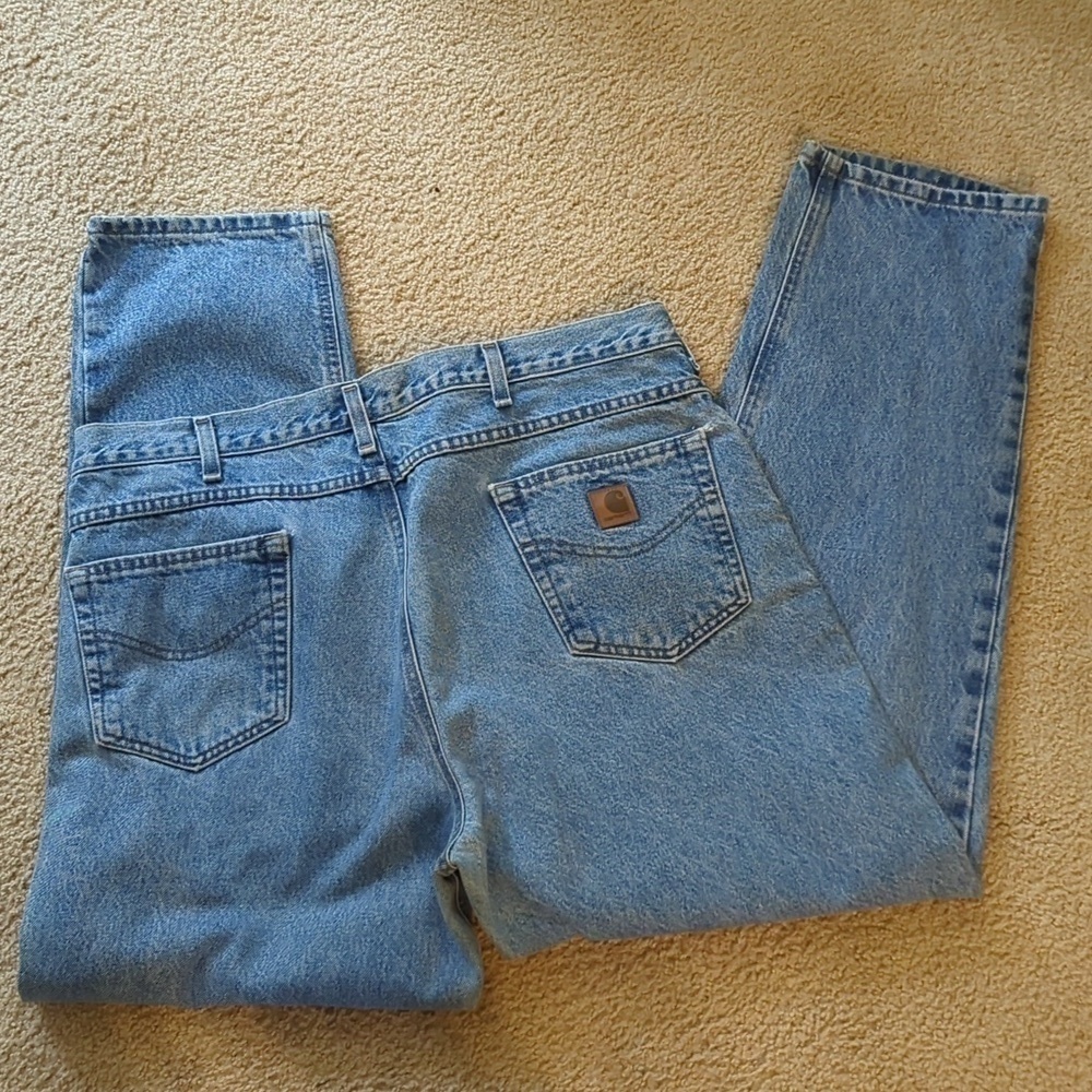 Carhartt Medium Wash Denim Relaxed Fit Men's Jeans Size 40x 32